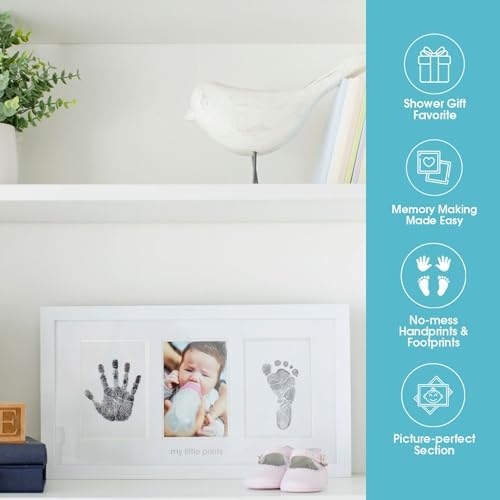 Pearhead Baby Hand Footprint Kit - Inkless Clean-Touch Gender-Neutral Frame