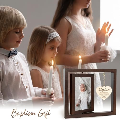 Baby Baptism Keepsake Photo Frame - Christening Gift for Boys Girls