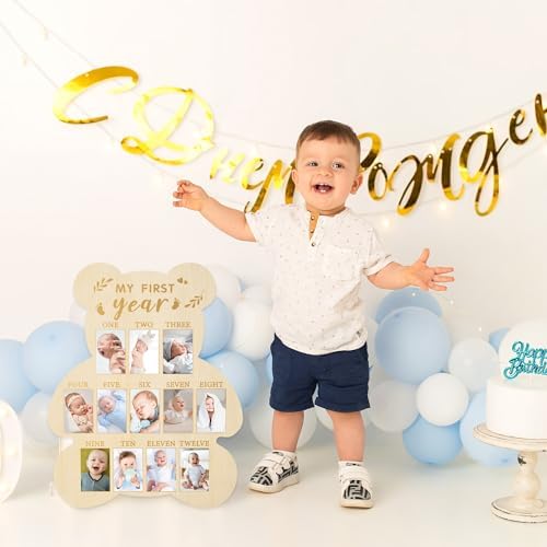 R HORSE 12 Months Milestone Photo Frame Bear Shape