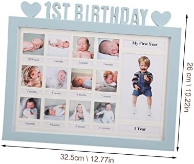 Birthday Photo Frame for Boys Milestone Growth Organizer