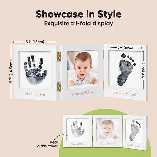 KeaBabies 4-Pack Inkless Hand Footprint Kit for Newborn