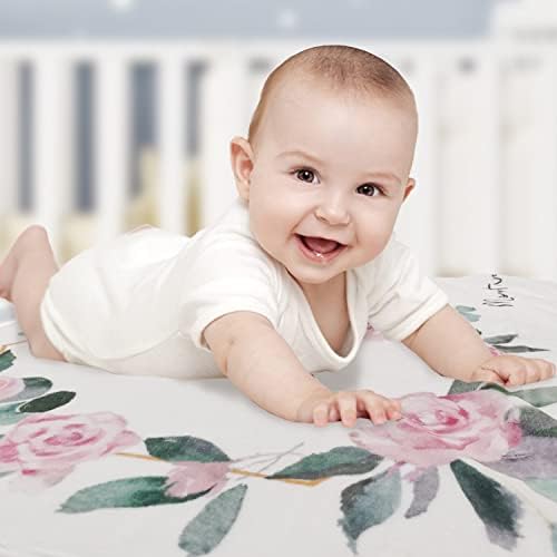 Yoothy Baby Milestone Blanket for Newborn Girl with Growth Chart