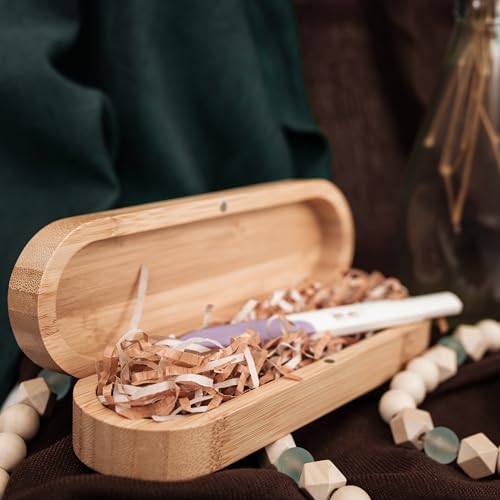 SOCBOI Pregnancy Test Keepsake Box with Bamboo and Raffia