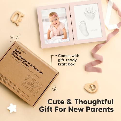 KeaBabies Personalized Baby Hand Footprint Kit - Petal Pink