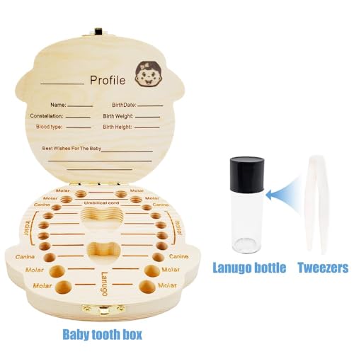 PAMBO Baby Tooth Box Keepsake for Girls 1