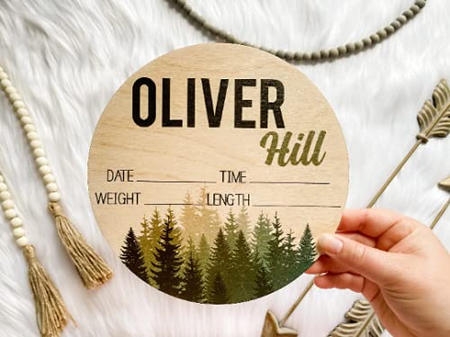 Oliver Hill Design Birth Stat Sign for Newborn Baby