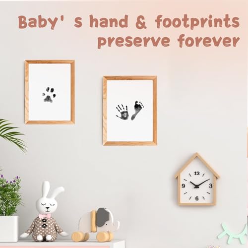 Inkless Baby Hand Footprint Kit with 4 Pads and 12 Cards