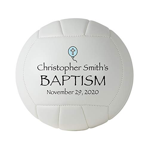 Personalized Baptism Volleyball Blue 6 Mini
