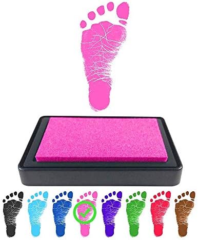 ReignDrop Ink Pad for Baby Footprint Handprint - Pink