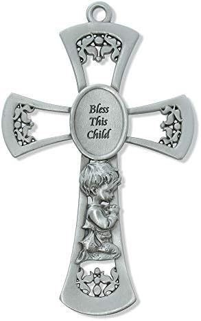 Religious Supply Center McVan 6 Pewter Baby Boy Cross