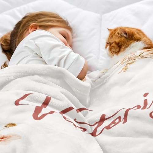 Personalized Baby Blanket with Name - Flannel Blanket for Kids Easter Gift Brown