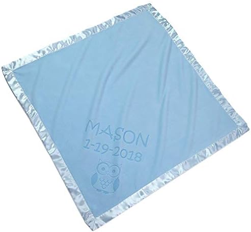Custom Catch Personalized Owl Baby Blanket for Boy