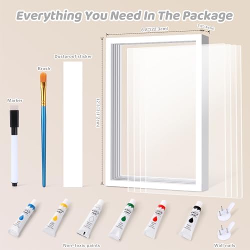 Omrhvi Family Handprint Kit with Frame and Paints