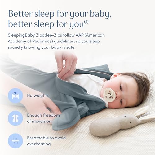 SleepingBaby Zipadee-Zip Transition Swaddle - Classic Grey Small 4-8 Months