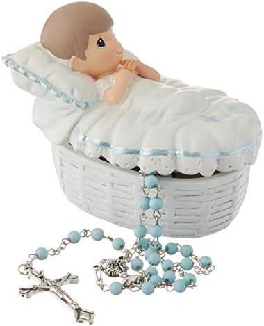 Precious Moments Baptism Gift Boy Rosary Box