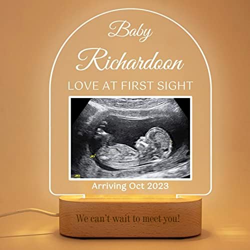 Personalized Sonogram Frame Night Light - Custom New Mom Gift