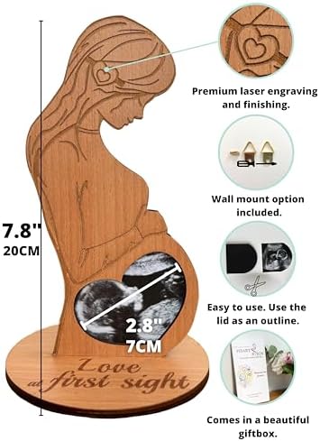 Hearts Sign Baby Ultrasound Photo Frame - Heart-Shaped Keepsake