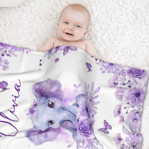 Personalized Baby Blanket with Name for Girls