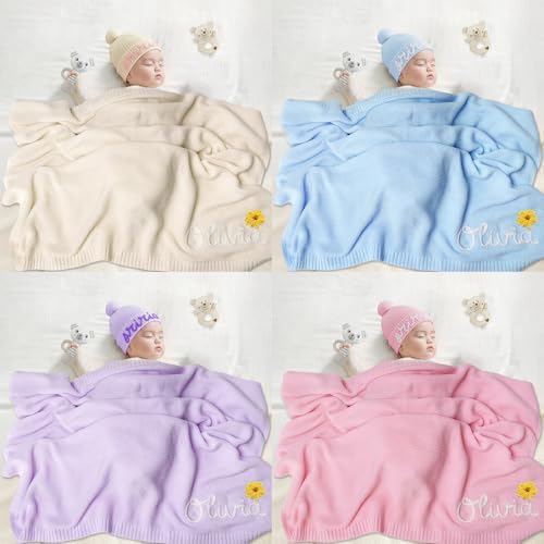Personalized Baby Blanket 100 Organic Cotton with Name