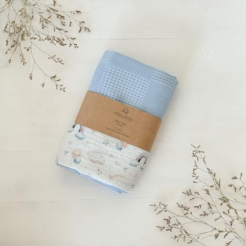 Personalized Baby Blanket with Name Handmade Organic Cotton Keepsake
