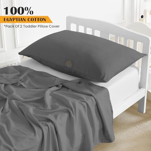 Toddler Travel Pillowcase Set of 2 Dark Grey