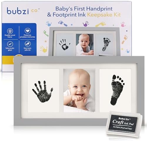 Bubzi Co Baby Handprint Footprint Kit for Newborns
