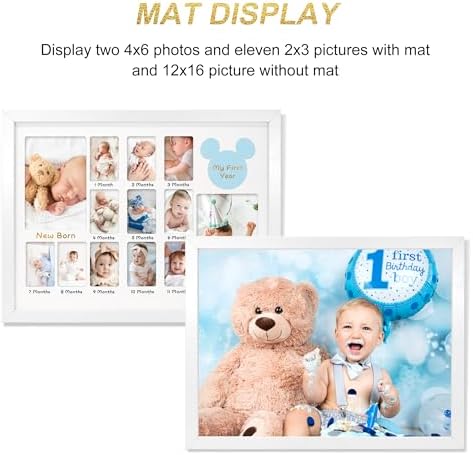 FramePro My First Year Photo Frame 12x16 White