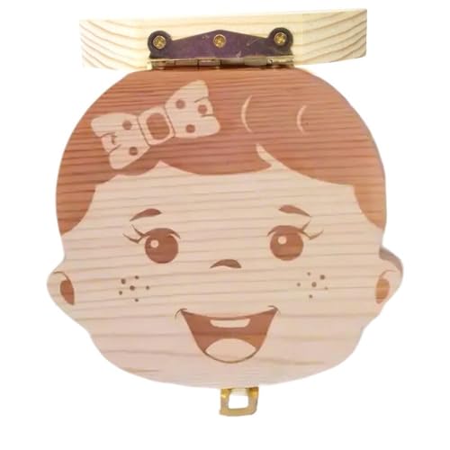 PAMBO Baby Tooth Box Keepsake for Girls 1