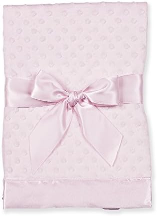 Bearington Collection Pink Satin Baby Lovey Blanket
