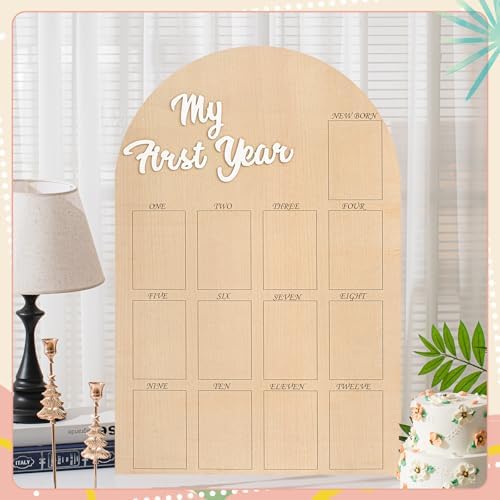 Kritkin 1st Birthday Wooden Photo Board 33x22 Inch