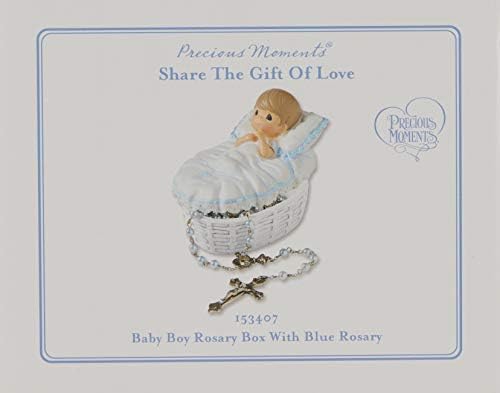 Precious Moments Baptism Gift Boy Rosary Box