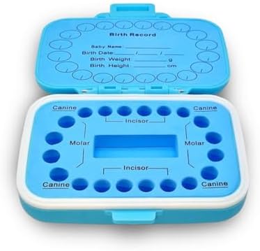 DENTIMICA Baby Tooth Box with Name Date Storage Holder