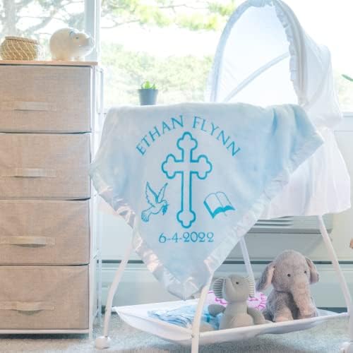 Custom Catch Personalized Baptism Baby Blanket - Boy or Girl