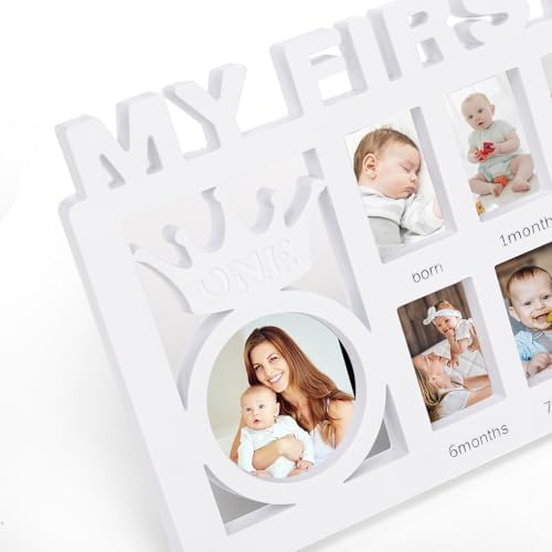 Eorbow Newborn Baby Growth Frame with 13 Photo Inserts