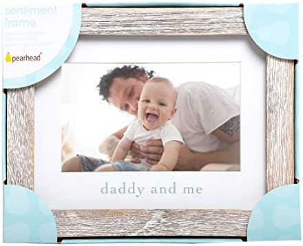 Pearhead Daddy Me Baby Picture Frame - 4x6 Wood Frame