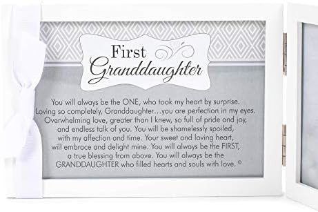 First Granddaughter Keepsake Frame - 4x6 Double Hinged with Poem