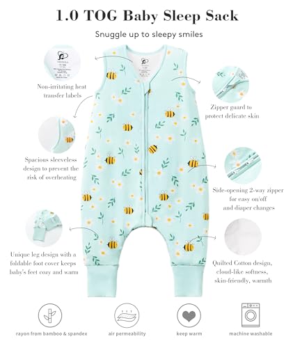 TADO MUSLIN Baby Sleep Sack with 2-Way Zipper 1 TOG 2-36M