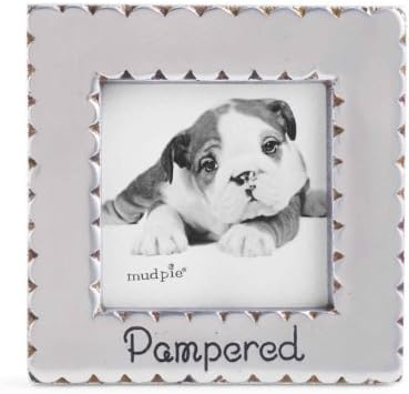 Mud Pie Pampered Square Scallop Photo Frame