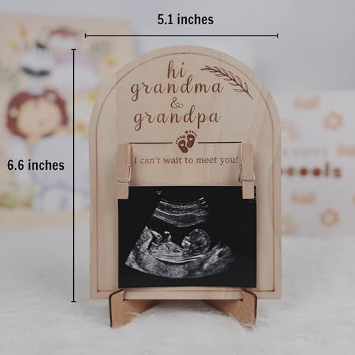 HONOCOOLS Baby Ultrasound Photo Frame - Pregnancy Reveal Keepsake for Grandparents