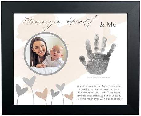 Mommy Heart Handprint Frame with Poetry - Made in USA