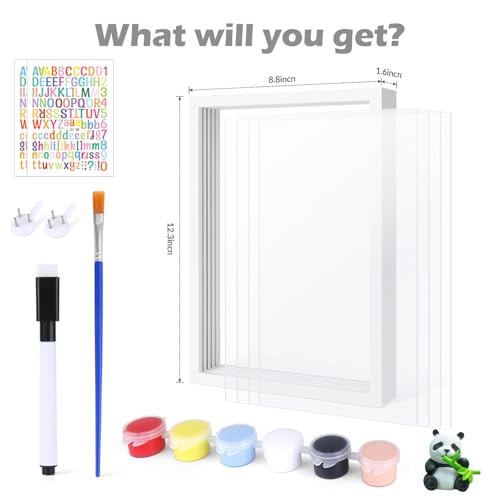 Family Handprint Kit DIY Wooden Frame with Non-Toxic Paints