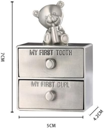 Baby First Tooth Keepsake Box with Bear Design