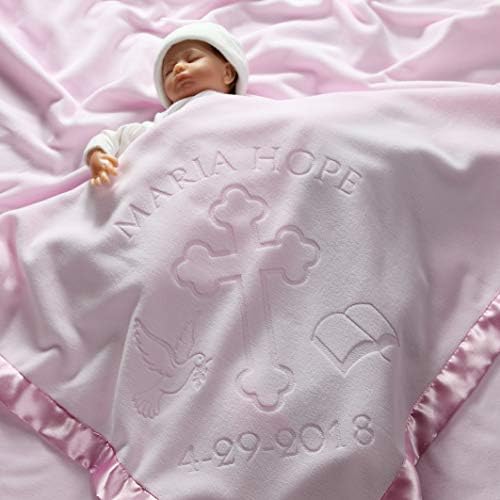Custom Catch Personalized Baptism Baby Blanket - Boy or Girl