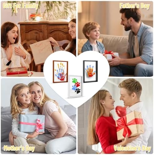 Family Handprint Kit - 6 Colors DIY Keepsake Frame