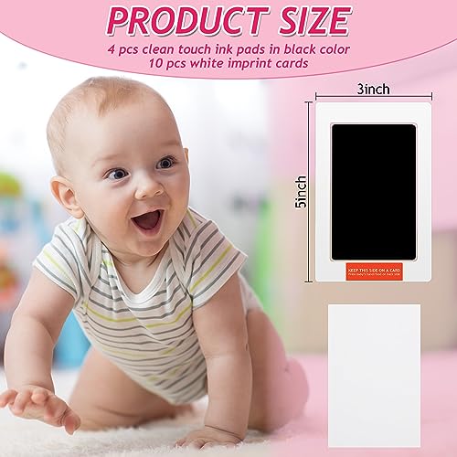 Outus Newborn Handprint Footprint Kit with 4 Ink Pads and 10 Cards