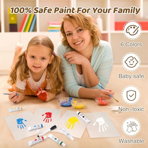 Omrhvi Family Handprint Kit with Frame and Paints