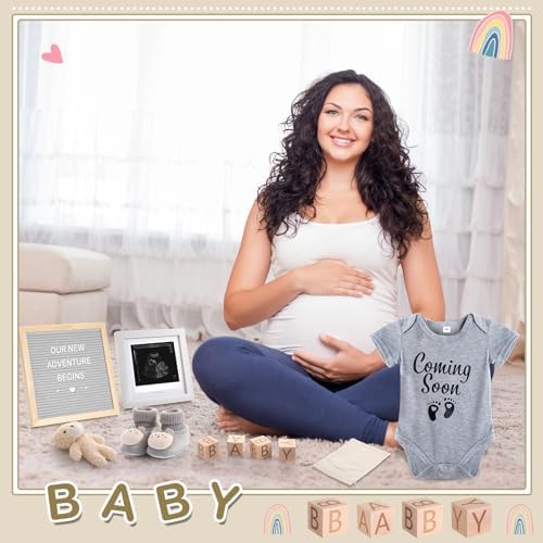 Canlierr 9 Pcs Pregnancy Announcement Set Gray