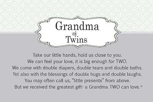 Grandparent Gift Co Grandma of Twins Poem Frame