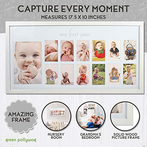 Green Pollywog 12-Month Photo Frame with Mat