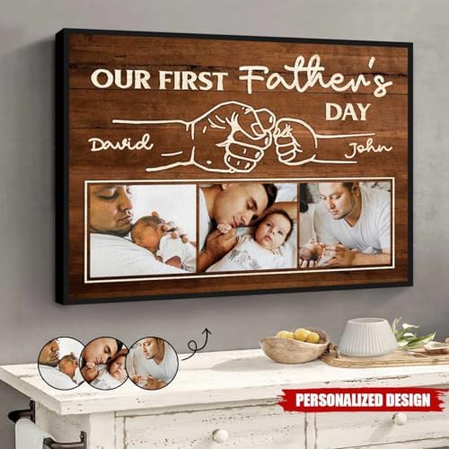 Personalized Dad Photo Frame Wall Art for Father Day